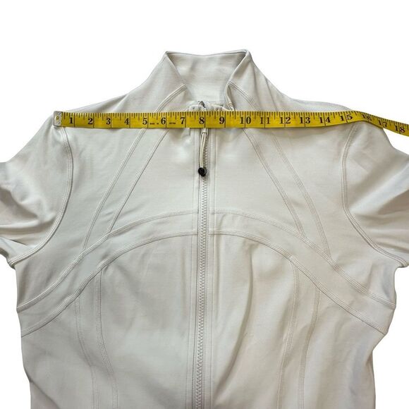 LULULEMON Off White Bone Define Zip Front Jacket Nulu Size 12 NWT - Picture 13 of 17
